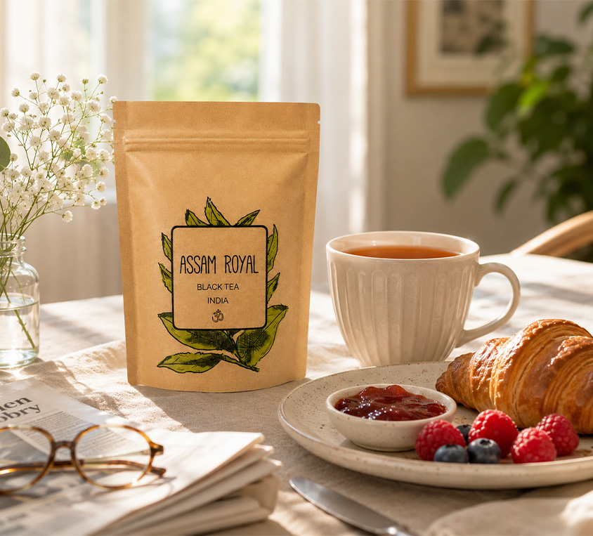 Assam Royal Leo Tea w opakowaniu doypack